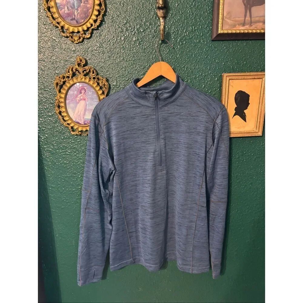 Kuhl 1/4 Zip Medium Mens Blue Pullover Sweatshirt Athletic Hiking